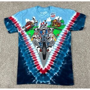 Grateful Dead Shirt Adult Medium Liquid Blue 2011 Dead‎ Head Crossing Rock Tour